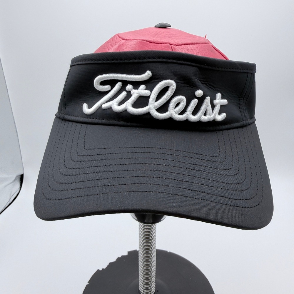 Titleist Golf Visor Black White Pro V1 FootJoy FJ Adjustable TourPerformance Hat